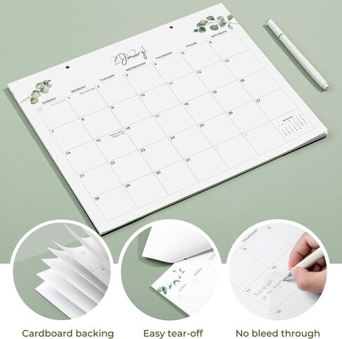 Magnetic Calendar for Fridge Apr 2024 to Sep 2025 | 2024-2025 Greenery Calendar 13.5x11 Inch Monthly Calendar for Refrigerator |18 Months Magnetic Fridge Calendar | Large Writing Blocks with Holidays, in Saudi Arabia