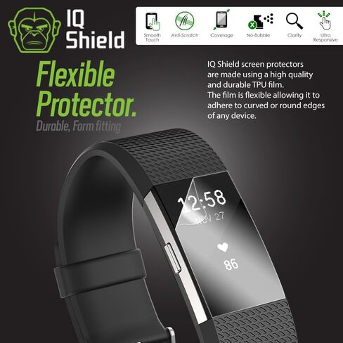 IQShield Screen Protector Compatible with Fitbit Charge 2 (6-Pack) Anti-Bubble Clear TPU Film in Saudi Arabia