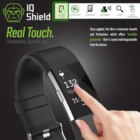 IQShield Screen Protector Compatible with Fitbit Charge 2 (6-Pack) Anti-Bubble Clear TPU Film in Saudi Arabia