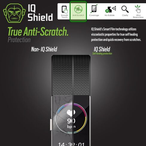 IQShield Screen Protector Compatible with Fitbit Charge 2 (6-Pack) Anti-Bubble Clear TPU Film in Saudi Arabia