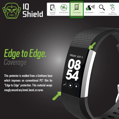 IQShield Screen Protector Compatible with Fitbit Charge 2 (6-Pack) Anti-Bubble Clear TPU Film in Saudi Arabia