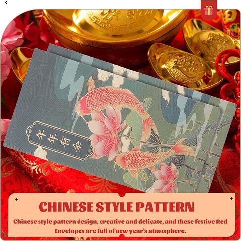 NOLITOY 24pcs Chinese Red Envelopes,Lucky Money Gift Envelopes, 2024 Chinese New Year Spring Festival Red Packets for New Year, Birthday, Wedding, Festivals in Saudi Arabia