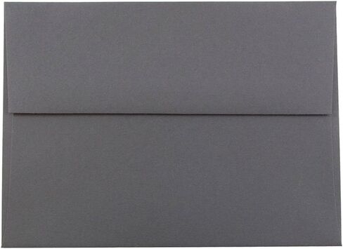 أظرف دعوة مميزة من JAM PAPER مقاس A6 - 4 3/4 × 6 1/2 - رمادي غامق - 50/عبوة in Saudi Arabia