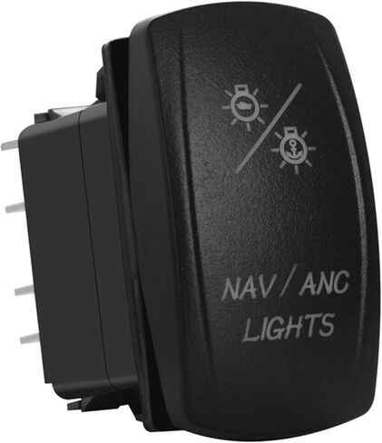 12 فولت أحمر Led قارب التنقل/ANC أضواء الروك التبديل مع الأسلاك 7 دبوس ON-Off-ON مقاوم للماء DPDT الملاحة/مرساة أضواء التبديل لسفينة سفينة قارب بحري IP66 in Kuwait