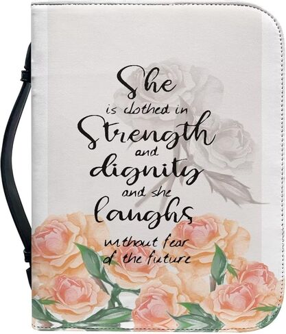 Mumeson Bible Covers for Women Study Portable Organizer Bible Protect Bag with Handle PU Leather Bible Carrying Case in Kuwait