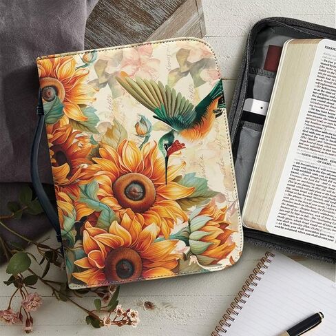 Mumeson Bible Covers for Women Study Portable Organizer Bible Protect Bag with Handle PU Leather Bible Carrying Case in Kuwait