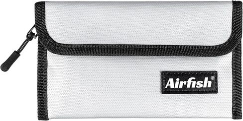 Fireproof Money Bag, 5 x 8 inches Fireproof Wallet, Waterproof Cash Bag with Zipper, Small Fireproof Cash Bag for Valuables in Kuwait