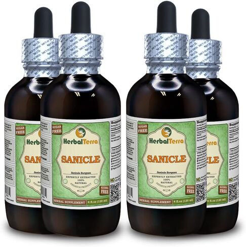 Herbal Terra Sanicle (Sanicula Europaea) Glycerite, Dried Herb Alcohol-Free Liquid Extract 2 oz in Kuwait