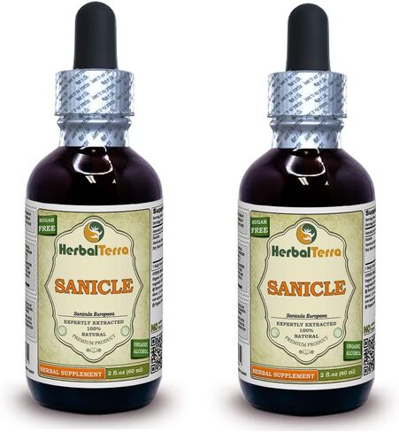 Herbal Terra Sanicle (Sanicula Europaea) Glycerite, Dried Herb Alcohol-Free Liquid Extract 2 oz in Kuwait