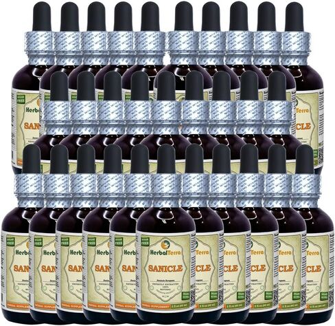 Herbal Terra Sanicle (Sanicula Europaea) Glycerite, Dried Herb Alcohol-Free Liquid Extract 2 oz in Kuwait