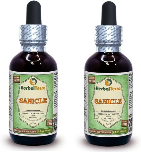 Herbal Terra Sanicle (Sanicula Europaea) Glycerite, Dried Herb Alcohol-Free Liquid Extract 2 oz in Kuwait