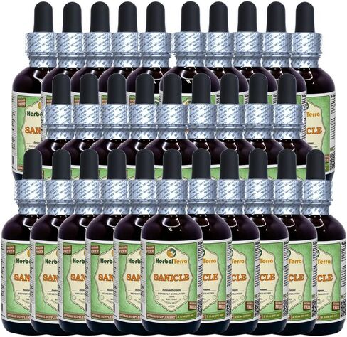 Herbal Terra Sanicle (Sanicula Europaea) Glycerite, Dried Herb Alcohol-Free Liquid Extract 2 oz in Kuwait