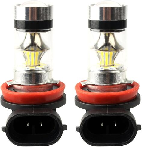2 قطعة 9005/9006 LED مصباح ضباب السيارة، مصابيح تشغيل نهارية، ضوء أمامي 6500K، مصابيح شعاع منخفضة 12 فولت 100 وات، عالمية لمعظم المركبات (الضوء الأبيض) in Saudi Arabia