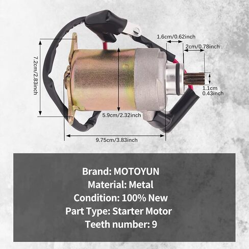 محرك بدء التشغيل متوافق مع GY6 125CC 150CC ATV سكوتر الدراجة ATV Go Karts Quad 4 عجلات Taotao Baja in Kuwait