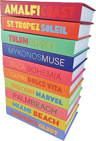 Preppy مكتب كتاب ديكور الرف وهمية فو الأزياء كتاب 10PCS فتاة جوز الهند الجمالية الدنماركية الباستيل Beachy الزينة الملونة غرفة ديكور الكتب الزخرفية ديكورات المنزل Preppy الاشياء غير تقليدي in Kuwait