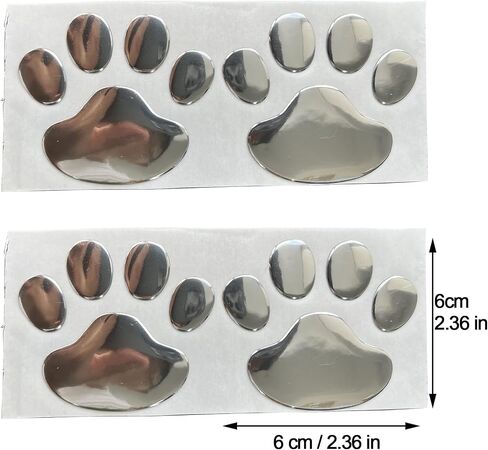 LZLRUN 4PCS Black 3D Chrome Dog Paw Footprint Sticker Decal Auto Car Emblem Decal Decoration in Kuwait