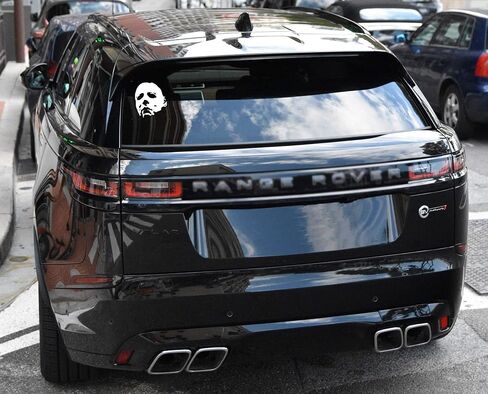 MAZ DISTRIBUTIONS – Michael Myers Creepy Face Sticker - Vinyl Michael Myers Creepy Halloween Decal for Car, Truck, and Van – Indoor and Outdoor Use–Waterproof for Laptop Decal – MAZ- 369 (Black) in Saudi Arabia