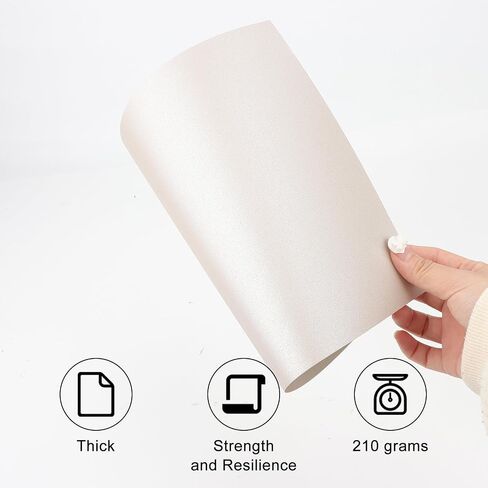YOTINO White Shimmer Cardstock 100 Sheets White Cardstock Paper 8.5x11 Inches, 77.5lb/210gsm Cover White Printer Paper Card stock for Invitations cards, Certificates, Crafts, DIY Cards and Printing in Saudi Arabia