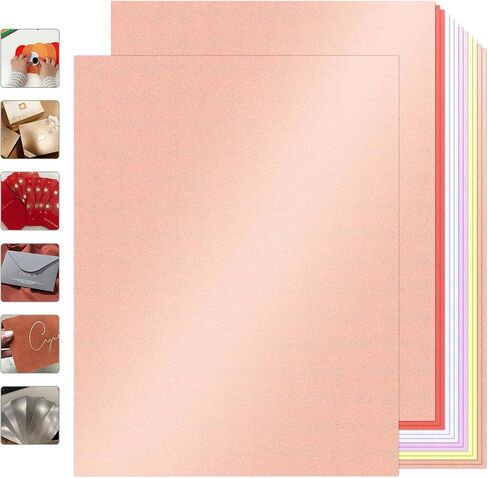 YOTINO White Shimmer Cardstock 100 Sheets White Cardstock Paper 8.5x11 Inches, 77.5lb/210gsm Cover White Printer Paper Card stock for Invitations cards, Certificates, Crafts, DIY Cards and Printing in Saudi Arabia