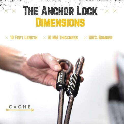 قفل مرساة، كابل سلك فولاذي للأمان 10 مم، قفل سميك وقوي للوحة Basecamp ونظام Basecamp in Kuwait