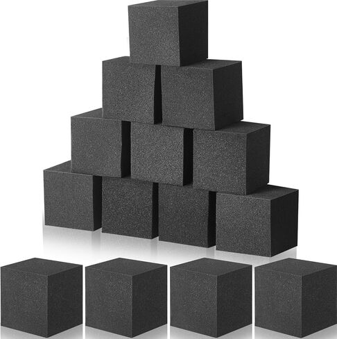 10 قطع 8 × 8 × 8 بوصات مكعبات إسفنجية من مكعبات إسفنجية مكعبات إسفنجية من أجل حفرة إسفنجية من الترامبولين كتل إسفنجية حشوة إسفنجية لدورات الجمباز والترامبولين وساحات بي إم إكس، رمادي فحمي in Saudi Arabia