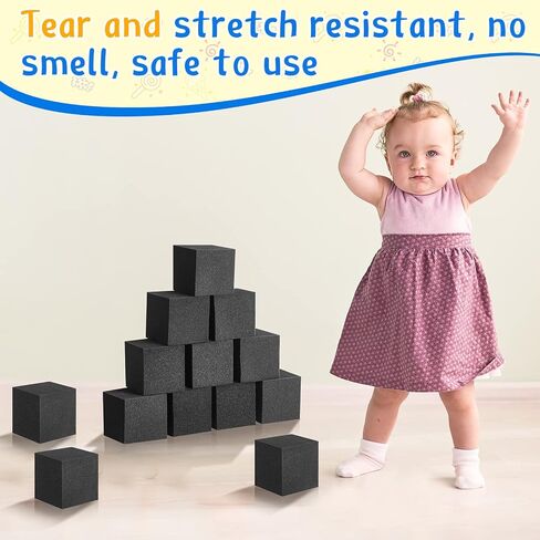 10 قطع 8 × 8 × 8 بوصات مكعبات إسفنجية من مكعبات إسفنجية مكعبات إسفنجية من أجل حفرة إسفنجية من الترامبولين كتل إسفنجية حشوة إسفنجية لدورات الجمباز والترامبولين وساحات بي إم إكس، رمادي فحمي in Saudi Arabia