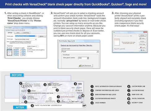 VersaCheck HP Laserjet M209 MXE MICR Check Printer X9 Platinum حزمة برامج طباعة الشيكات لخمسة مستخدمين in Saudi Arabia