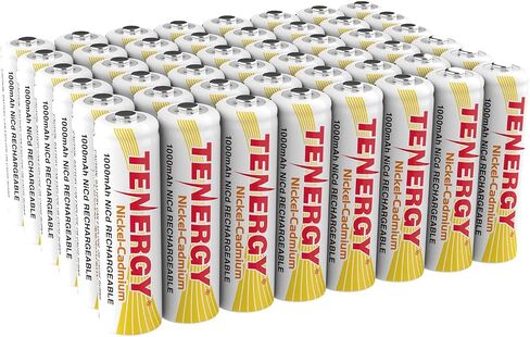 بطارية Tenergy AA قابلة لإعادة الشحن NiCd 1000 مللي أمبير في الساعة 1.2 فولت للأضواء الشمسية وأضواء الحديقة، 12 حزمة in Kuwait