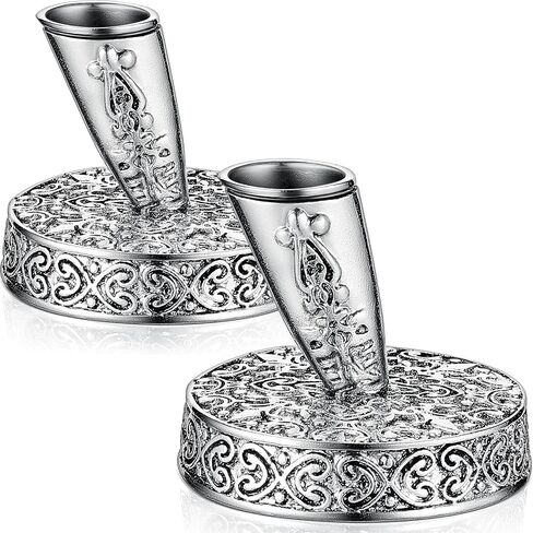 2 Pieces Vintage Round Metal Feather Pen Holder Insertion Pen Holder Feather Quill Stand Desktop Dip Pens Base for Office Supplies Student Present(Ancient Bronze) in Saudi Arabia