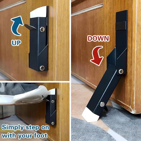 Door Stoppers for Bottom of Door, Kick Down Door Stop, Door Holder to Keep Door Open, Adhesive Door Stopper in Kuwait