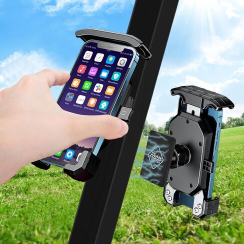 Roykaw حامل هاتف مغناطيسي لعربة الجولف، مغناطيس قوي للغاية، متوافق مع EZGO/Club Car/Yamaha Square Tube Golf Cart، متوافق مع iPhone/Galaxy/Google Pixel، تشغيل بيد واحدة in Kuwait