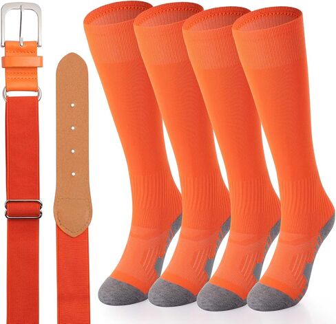 Youth Baseball Socks with Belt Combo, Adjustable Elastic Belts and Softball Socks Set for Boys and Grils in Kuwait