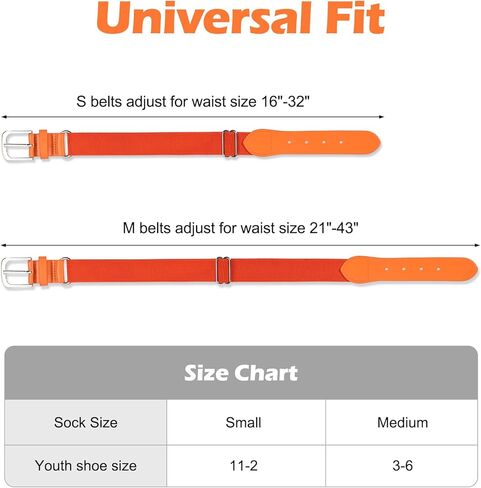 Youth Baseball Socks with Belt Combo, Adjustable Elastic Belts and Softball Socks Set for Boys and Grils in Kuwait