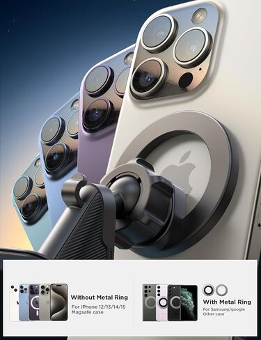 JOYROOM Fits MagSafe Car Mount, [Dashboard & Air Vent] 2 in 1 Super Stable Magnetic Car Phone Mount Fit for iPhone 15 14 13 12 Pro Max Plus Mini & MagSafe Case & All Phone in Saudi Arabia