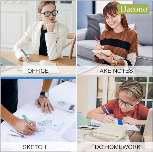 Fountain Pen Set - 5 Pack 0.38mm Nib Refillable Ink, Portable Matte Fountain Pens for Writing, Fine Point Smooth Writing Pen, Ergonomic Design - Ideal for Students, Professionals and Gift in Kuwait