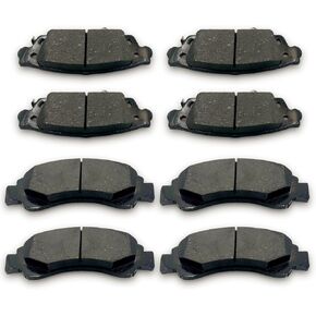 Front RearCeramic Brake Pads Set Replacement for Cadillac Escalade,Escalade ESV,for Chevy Silverado 1500,Suburban,Tahoe,for GMC Sierra 1500,Yukon,Yukon XL, D1363 D1707
