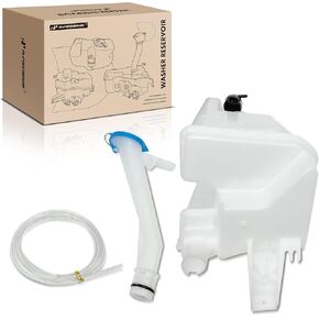A -Premium Windshield Washer Reservoir متوافق مع نماذج Nissan المختارة - Sentra 2016 2017 2018 ، مع (غسالة مضخة/حشو عنق/خرطوم/قوس) - استبدل# 16569115