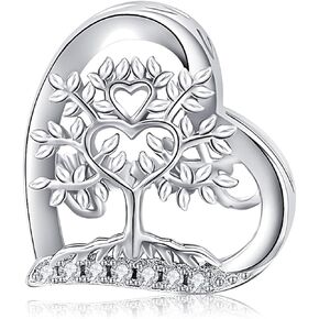 MONGAS Tree of Life Charms 925 Sterling Silver Tree of Life Charm for Bracelet Jewelry Gifts for Women