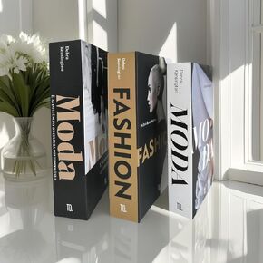 Set of 3 Decorative Books for Home Decor, Stylish Boxes for Coffee Table, Bookshelf or Mantle Decor - Beautiful Fake Books Magnetic Storage Organizer for Modern Home Decoration, Photo Storage