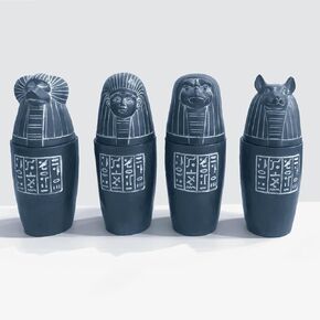 Egyptian Theme Guardian Sphinx Decorative Box Classical Small Items Collection Decoration, Color Blue