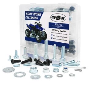 ATV 160PCS Screw Bolt Kit Fit for Warrior 350 Wolverine 350 Grizzly 70 Grizzly 125 300 350 400 450 550 Grizzly 600 660 700 Grizzly 80 90 Grizzly Hunter Body Work Bolts Fasteners Kit
