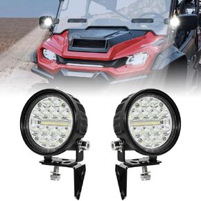 Sautvs A-Pillar LED LID LIGHT FOR HONDA PIONEER 1000-3 1000-5 1000-6 2016-2025 Accessories ، Front Faixiary Lights with Mounting Bracket and Wiring Tharness ، Slip and Play ، 2pcs