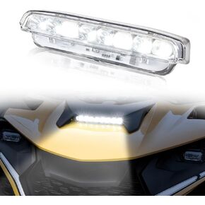 LED Hood Scoop Spotlight for Can-Am Maverick R 2024-2025, Front Hood Scoop Panel Auxiliary Lamp Accent with Daytime Running Lights, Replace #715007378
