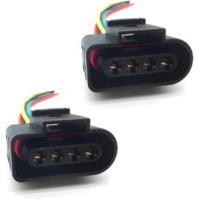 2 PCS Automotive TPS Throttle Position Sensor Harness Connector, DJ7045A-3.5-21 Low Frequency Throttle Body Pigtail, Plug and Play Retrofit Accessories, Suitable for Most Cars (Black)