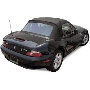 Compatible with Beemer Z3 1996-2002 Convertible Soft Top Replacement & Plastic Window Twill (Black)