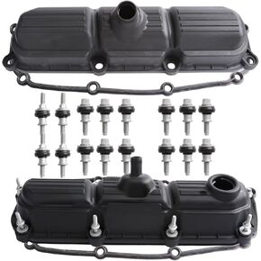 MITZONE Valve Cover Left and Right Compatible with Dodge Grand Caravan 2004-2010 Caravan 2004-2007 for Chrysler Pacifica 2005-2008 Town Country 2004-2010 for Jeep Wrangler 2007-2011 3.3L 3.8L