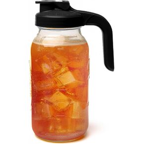 County Line Kitchen Breast Milk Pitcher for Fridge - Wide Mouth, 1 Quart (32 oz) Mason Jar - Heavy Duty Breastmilk Storage Container, Leak Proof, Sturdy - Baby Formula Mixer Pitchers in Kuwait