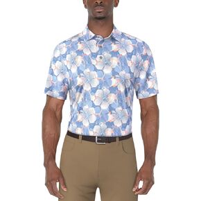 PGA TOUR MEN MENY SLEEVE PRINED GOLF POLO MOISTURE WICKING in Saudi Arabia