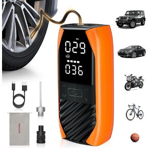 K1 Tire Inflator Portable Air Compressor,4X Faster 20000mAh Cordless Air Pump with Pressure Gauge,150 PSI Wireless Car Tire Inflator, Portable Air Pump for Car Tires, Bikes, Motorcycles,Balls