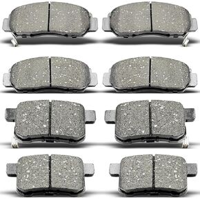8pcs مجموعات الفرامل الخلفية الخلفية الأمامية مناسبة لـ Acura TSX 2009-2014 ، لـ Honda for Accord 2008-2012 ، D787 D1336